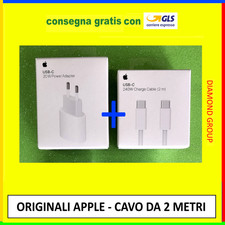 APPLE caricabatteria + cavo usb-c ORIGINALE x iphone 15 16 17 pro max 2 metri 💎