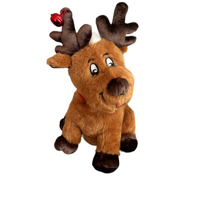 Dandee Reindeer Rudolph Plush Stuffed Animal Musical Jingle Bell Rock Christmas