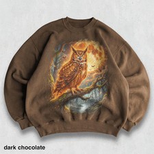 Retro Fiery Owl Vintage Sweatshirt