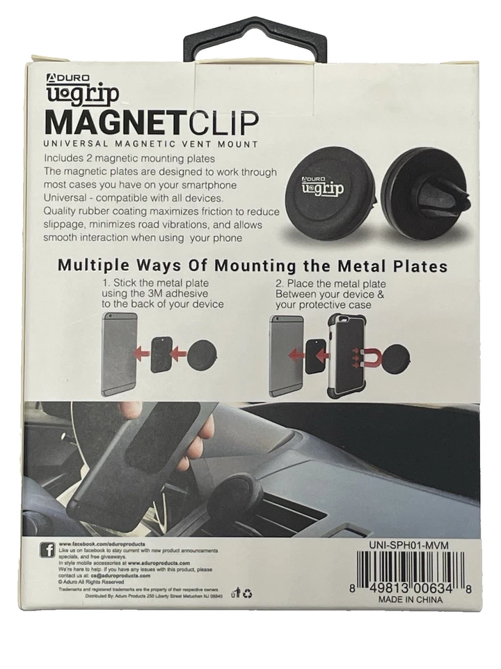 Universal Car Phone Mount Magnetic Air Vent Phone Grip  Holder 2 Pack - Image 2 of 3