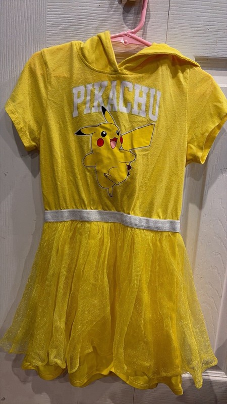 Girls Pokemon Hybrid Apparel Small 6/6X Pickachu Dress 