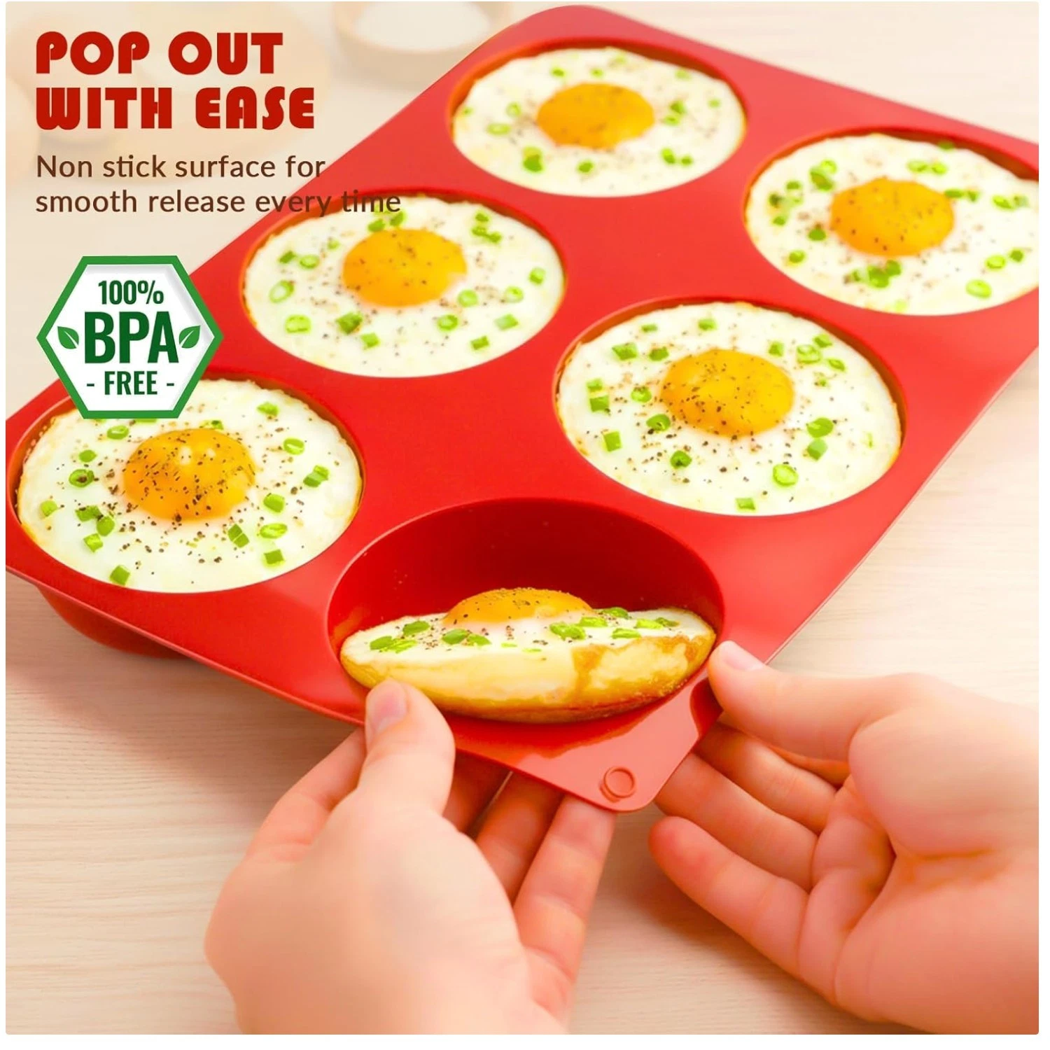 Silicone Muffin Top Pan, 12-Cavity 2 Pack, BPA-Free