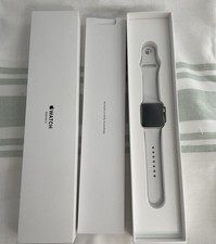 Apple Watch Series 3-38 mm Silver Aluminum Case White Sport Band Smartwatch -...