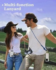 Phone Lanyard Crossbody Wrist Strap,Adjustable Phone Leash 1 Black 1 Pink Hands