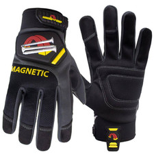 Pro Performance Work Glove with Integrated Magnetic Storage, Gray, Large