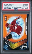 2022 Bowman Scouts Top 100 Insert Nick Lodolo Orange Refractor /25 BTP-35 PSA 10