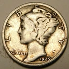 1929 S Mercury Dime F-VF   Actual Coin Pictured- Not Cleaned, Polished or Dipped