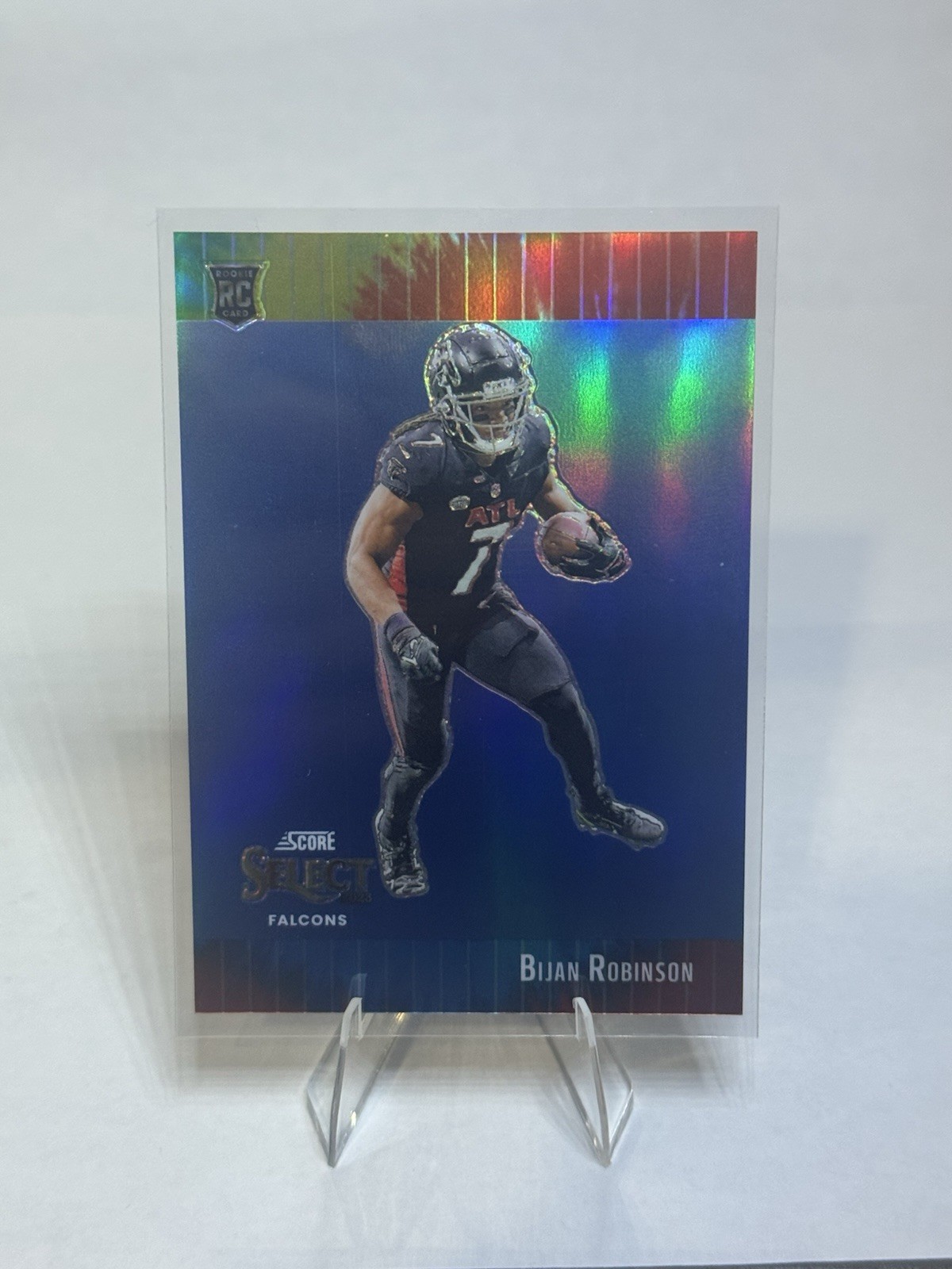 2023 Select - Score Select Throwback Bijan Robinson #STW-BRO Tie Dye /25 (RC)