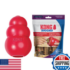 KONG Classic Toy  Ziggies Treats Combo Pack - Durable Chew Toy for Dogs - with