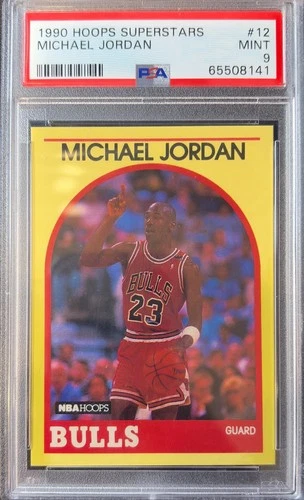 1990 Hoops Superstars Michael Jordan #12 PSA 9 – Chicago Bulls – MJ Vintage Card