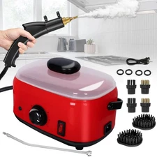 Handheld Steam Cleaner 2500W, 1500ml High Pressure Steamer for Cleaning (Red)