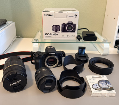 Canon EOS M50 24.1MP Mirrorless Camera - Black (Kit with 15-45mm STM Lens)