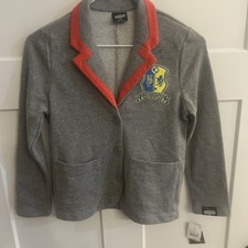 NWT Kids M 8 Beetlejuice Blazer Gray W Northanger Prep School Crest MSRP 28