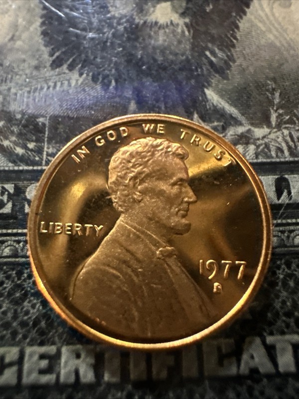 1977 S DCAM PROOF BU Red Lincoln Penny  (4)