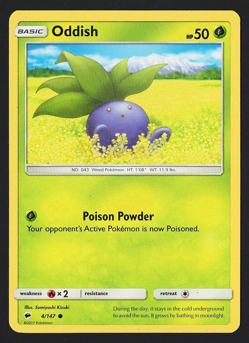 Oddish 4/147 Burning Shadows 2017 Pokémon TCG