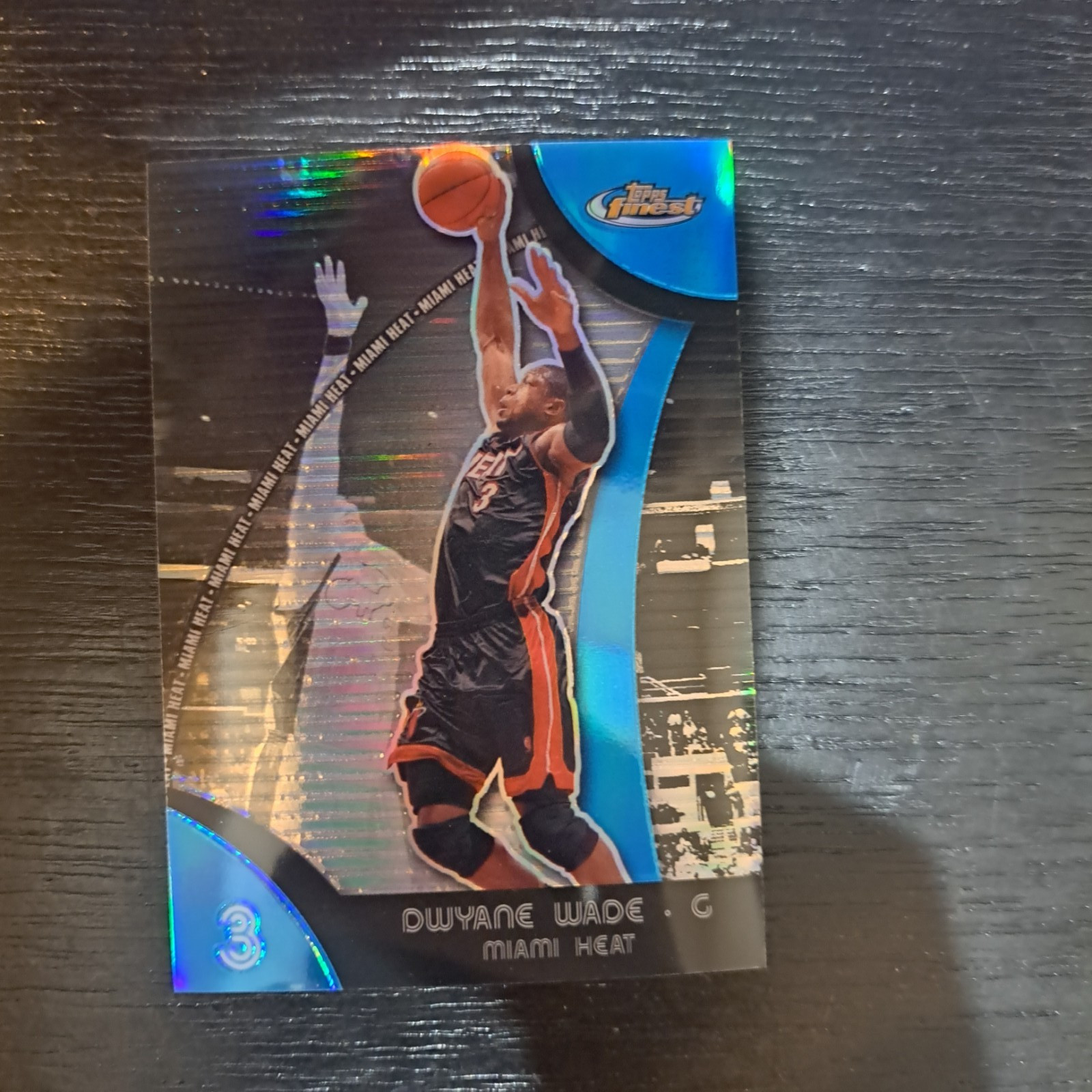2007-08 Topps Finest Blue Refractor #d/199 Dwyane Wade #3 HOF