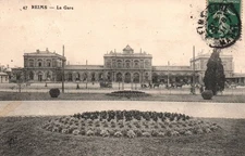 POSTCARD - REIMS - MARNE 51 - LA GARE