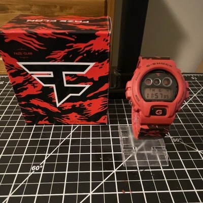 Casio G-SHOCK x FaZe Clan DW-6900 Digital Quartz Red Resin Watch Box/Papers