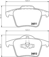 Bremsbelagsatz Scheibenbremse Hella Pagid 8DB 355 010-801 FüR XC90 Volvo 275 1