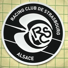 Écusson Noir Logo RCSA Racing Club Strasbourg RCS Football Patch Silicone - 7cm