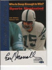 EARL MORRALL      CERTIFIED AUTOGRAPH CARD   LIONS     COLTS    DOLPHINS