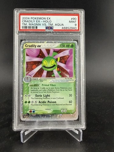 Pokémon Cradily EX Team Magma vs Aqua #90/95 Ultra Rare Holo PSA 9 2004 English
