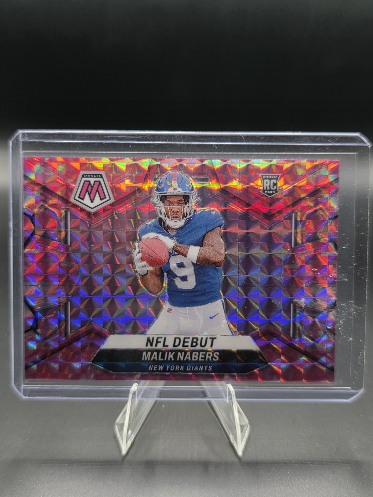 2024 Mosaic Malik Nabers RC Camo Pink Prizm Rookie NFL Debut #284 Giants