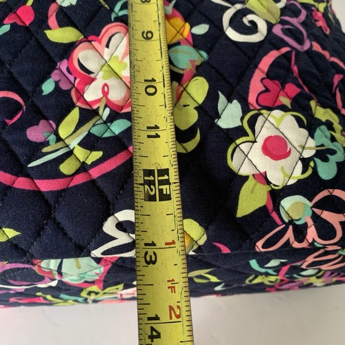 Vera Bradley Tote/Bag Ribbon Pattern Pink Lining Snap Close - Imagen 9 de 13
