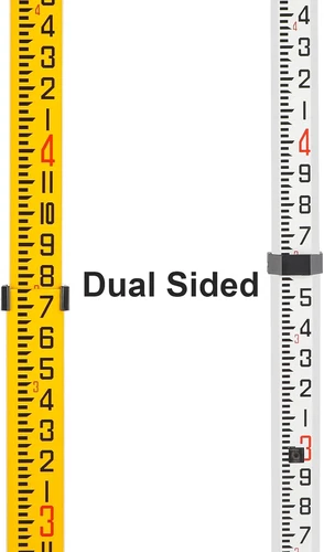 16-Foot Aluminum Grade Rod - 8Ths, 5 Sections Dual Sided Telescoping Leveling Ro image 2