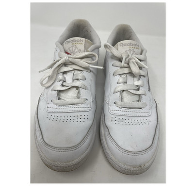 Reebok Classic Women Low Top Lace-Up Sneakers White Leather Rubber Sole 8.5