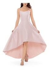 XSCAPE Womens Pink Sleeveless Scoop Neck Full-Length Formal Hi-Lo Dress 10
