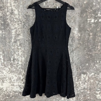 bb dakota cocktail dresses BB Dakota Size 6 Lace Fit & Flare Party Cocktail Dress Black Sleeveless Women