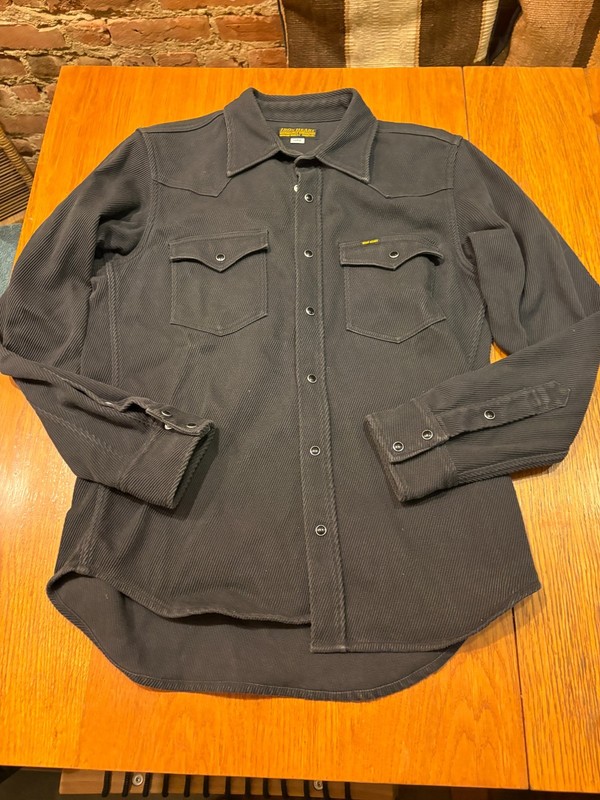 Iron Heart Kersey Western Shirt Black LARGE