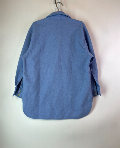 H&M Long Trench Jacket Womens S Polyester Blend Light Blue Buttoned Pocketed - Bild 2 von 13
