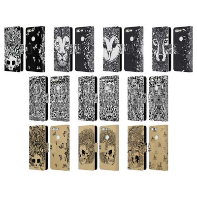 HEAD CASE DESIGNS DOODLE MIX BRIEFTASCHE HUELLE AUS LEDER FÜR GOOGLE HANDYS
