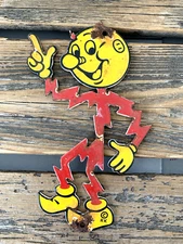 VINTAGE REDDY KILOWAT ELECTRIC SERVICE MAN POWER COMPANY GAS OIL STATION SIGN