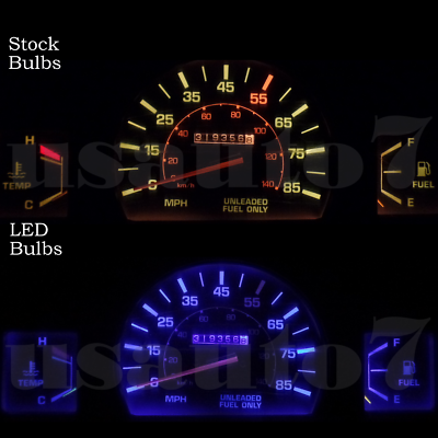 Aqua Blue LED Dashboard Gauge Cluster Light Bulb Kit For 1989-1995 Toyota Pickup Trucks