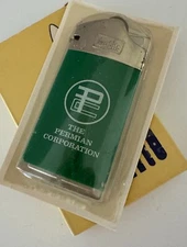 Vintage Green Permian Corporation Gas Lite Disposable Butane Lighter NIB 1980's