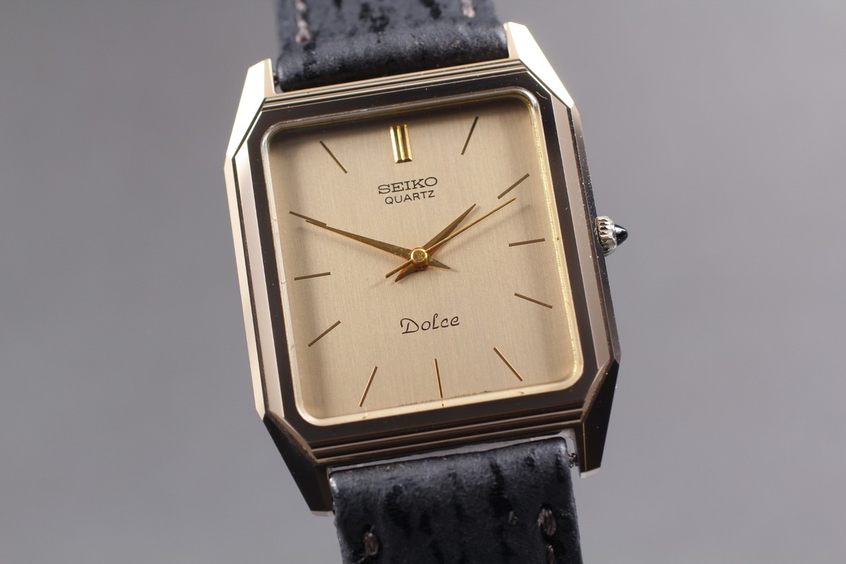 N MINT] 1985 Vintage Seiko Dolce 7731-5050 Gold Quartz Men's