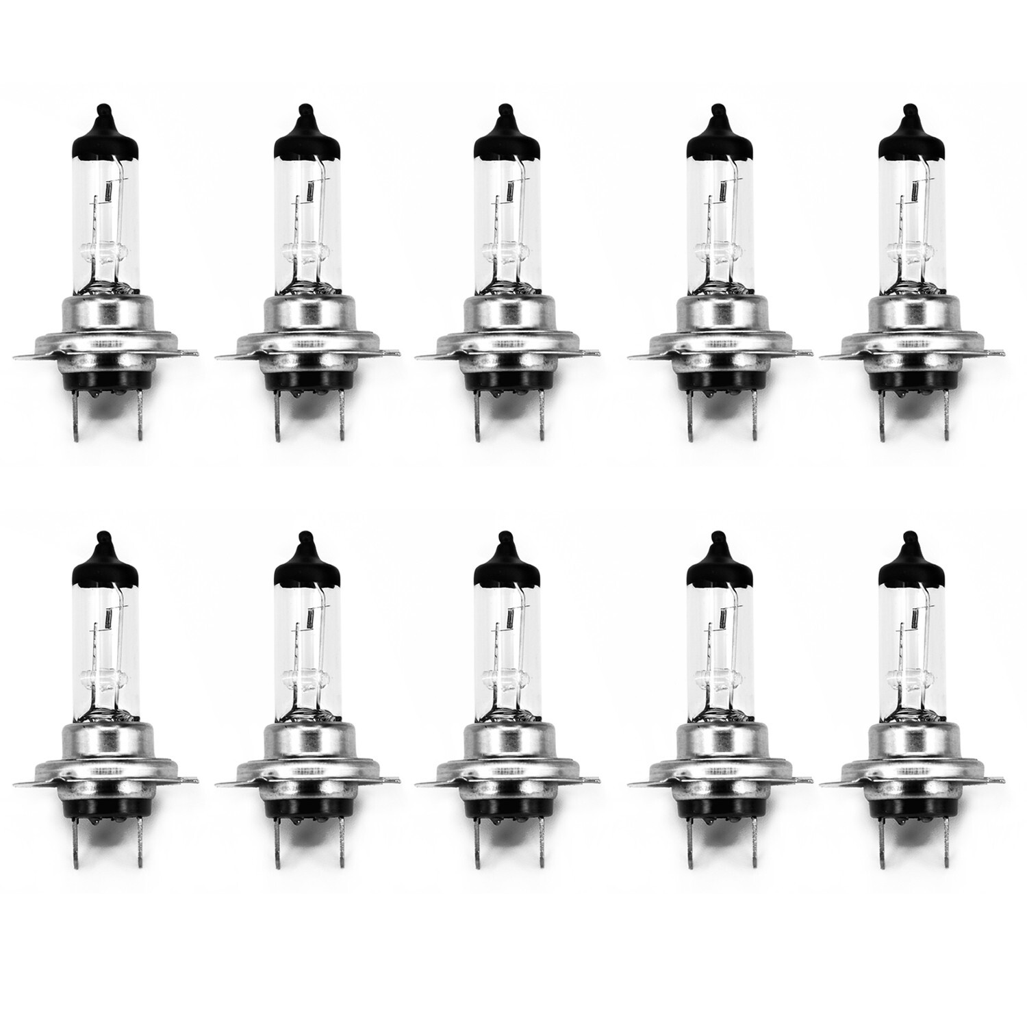 10Pcs H7 Halogen Light Bulbs Headlight Globes 12V 55W White Bright Car Lamp Set