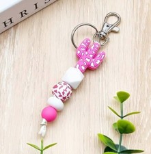 Chic Silicone Beaded Keychain