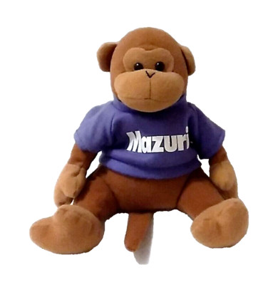 Mazuri Advertising Pet Food Monkey Bean Stuffed Animal Plush 8.5'' Vintage ASI