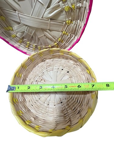 Handwoven Tortilla Basket, Tortilla Warmer with Lid, Palm Basket, Tortillero - Picture 14 of 19