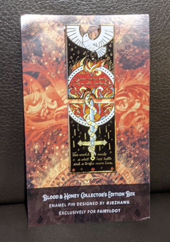 Fairyloot Book Box Blood & Honey Pin