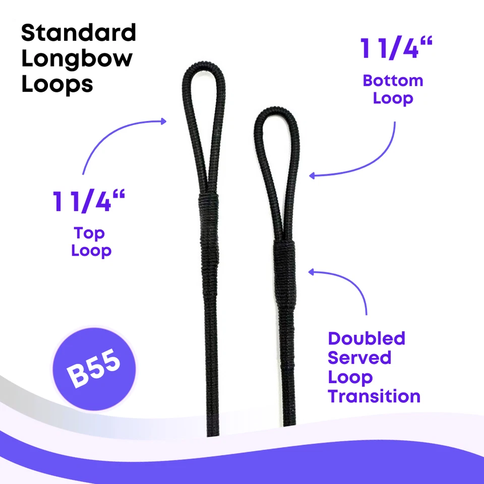 Longbow Bowstring - Endless Loop B55 Dacron - Actual / AMO length Bowstrings - Image 2 of 4