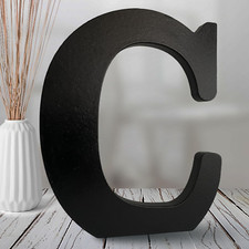 8 Inch Black Wood Letters Unfinished Wood Letters for Halloween Decorative Stand