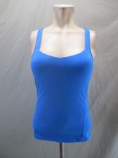 Lorna Jane Size XS Womens Blue Scoop Neck Fitness Yoga Exercises Tank Top 560