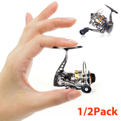 1/2Pcs Full Metal Small Power Spinning Reels Carp Raft Fishing Wheel Fish Gear