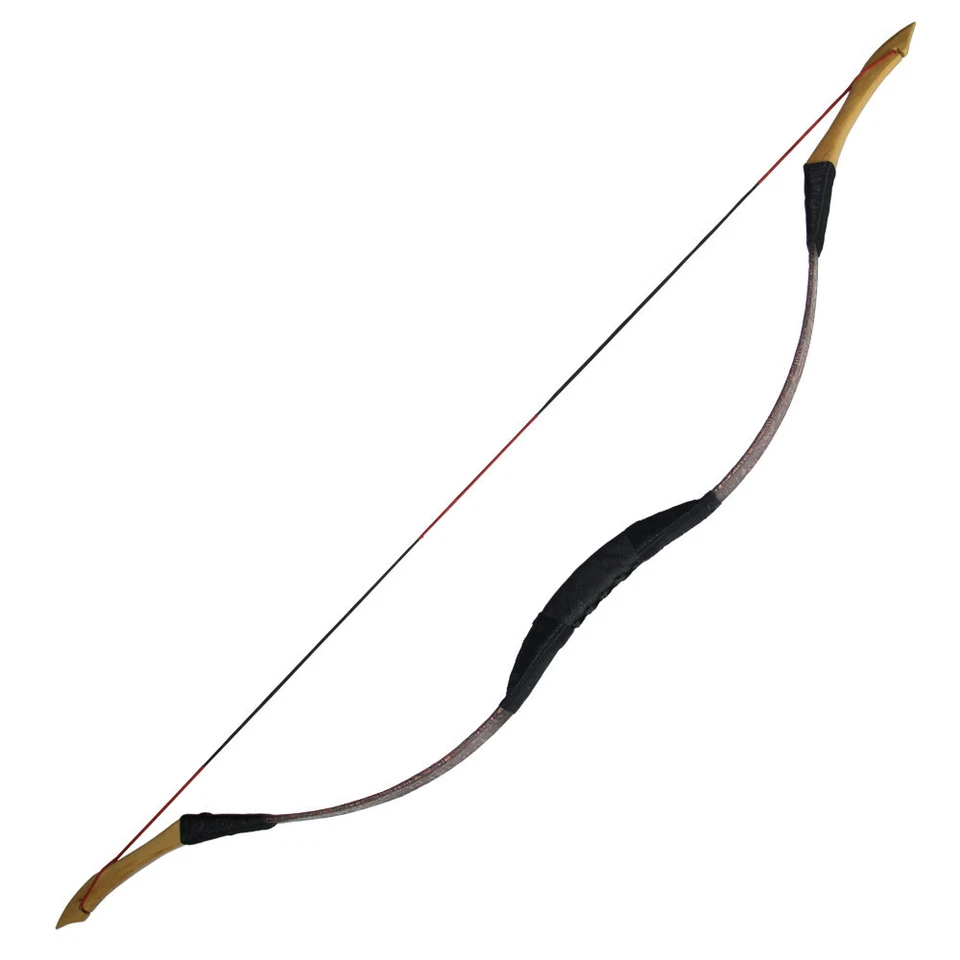 30LBS Recurve Bow Archery Hunting Leather Bow for Hunting Practice Horse Riding - Image 3 of 4