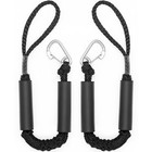 2 Pk Bungee Dock Lines for Boats 2Ft with 316 Stainless Clip Boat Accessories.